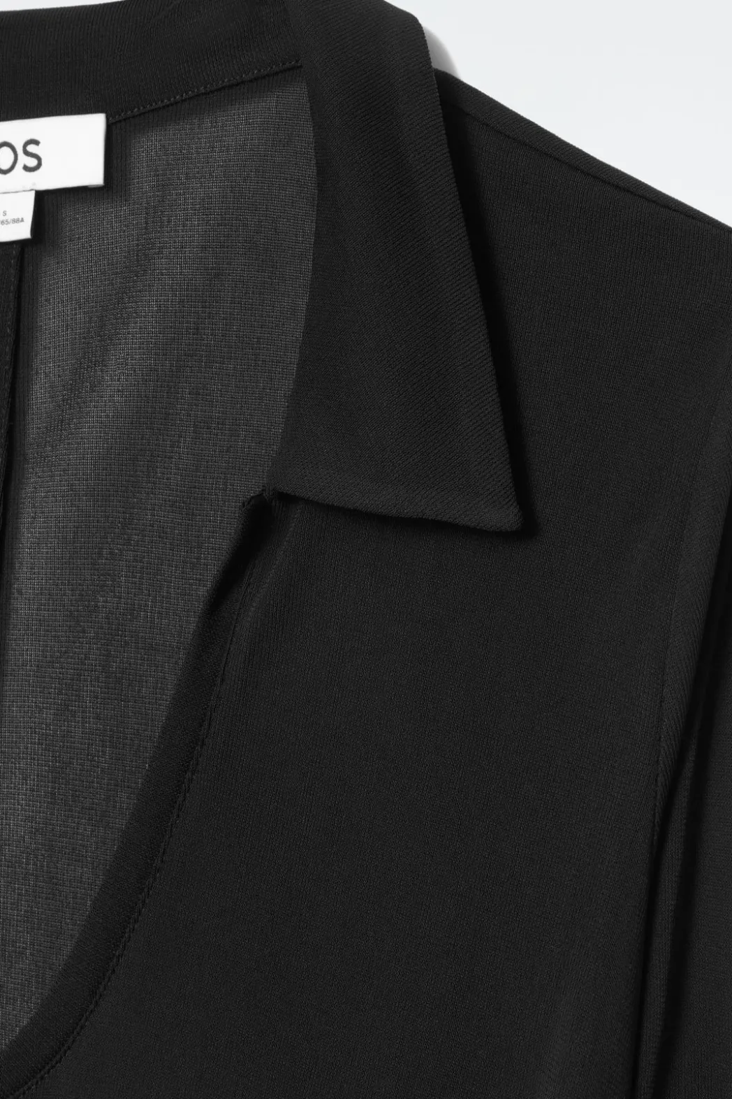 Best COS SCOOP-NECK POLO MAXI DRESS BLACK