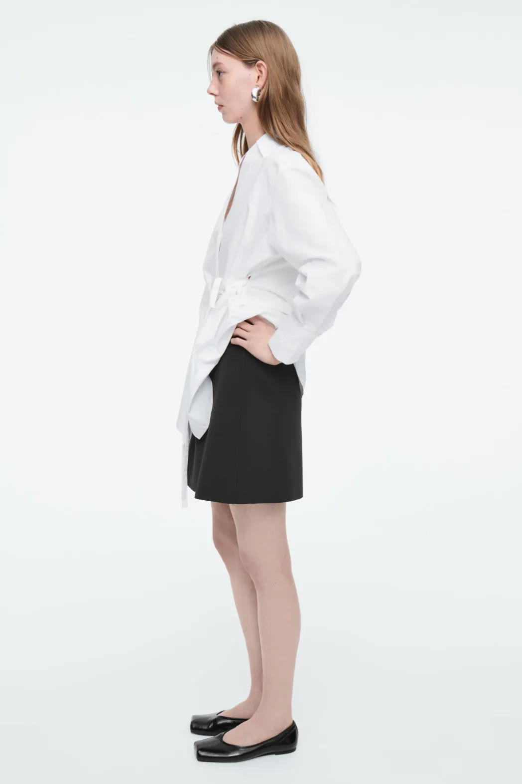 Hot COS SCUBA MINI SKIRT BLACK