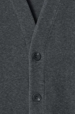 Best COS SCUBA-JERSEY V-NECK CARDIGAN GRAY