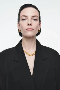 Outlet COS SCULPTED HOOP EARRINGS GOLD
