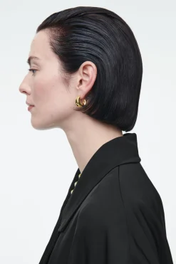 Outlet COS SCULPTED HOOP EARRINGS GOLD