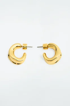Outlet COS SCULPTED HOOP EARRINGS GOLD