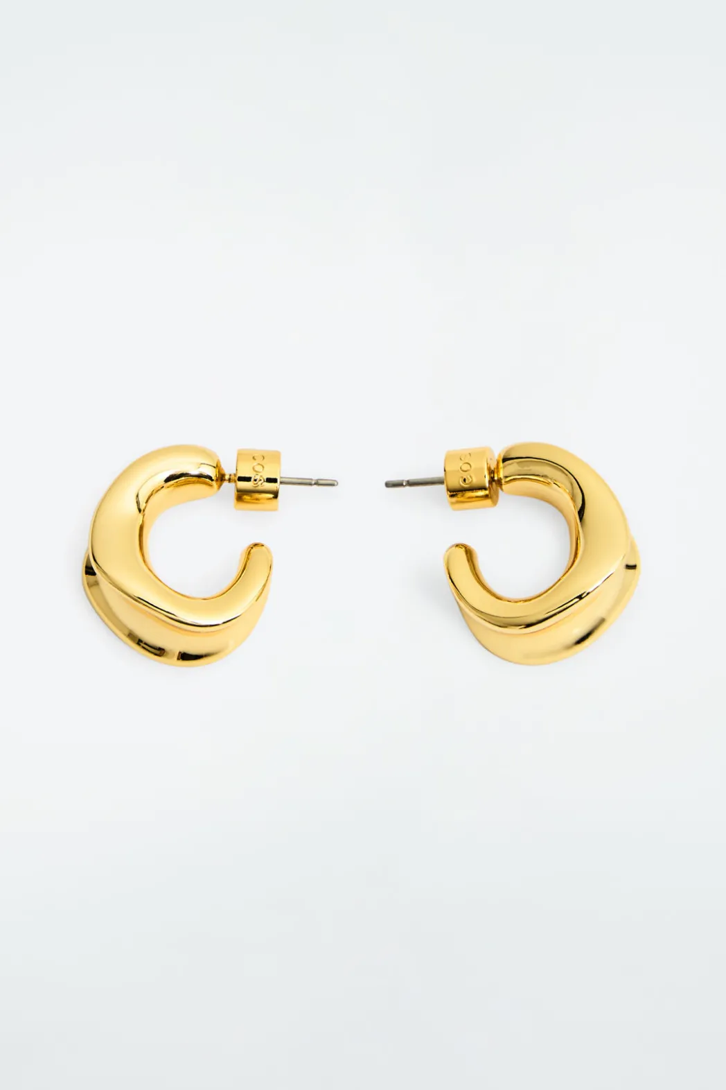 Outlet COS SCULPTED HOOP EARRINGS GOLD