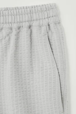 Discount COS SEERSUCKER ELASTICATED SHORTS GRAY