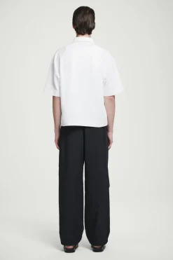 Hot COS SEERSUCKER HALF-ZIP POLO SHIRT WHITE