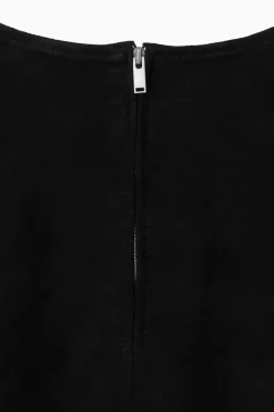Clearance COS SEQUINED SUEDE T-SHIRT BLACK