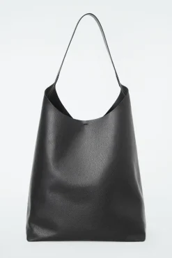 Best COS SERIF TOTE - LEATHER BLACK