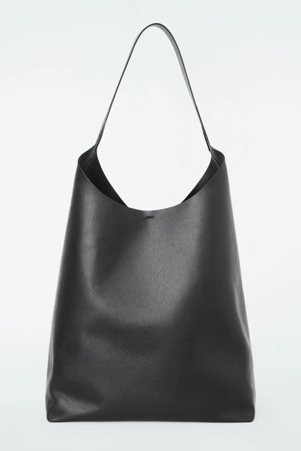 Best COS SERIF TOTE - LEATHER BLACK
