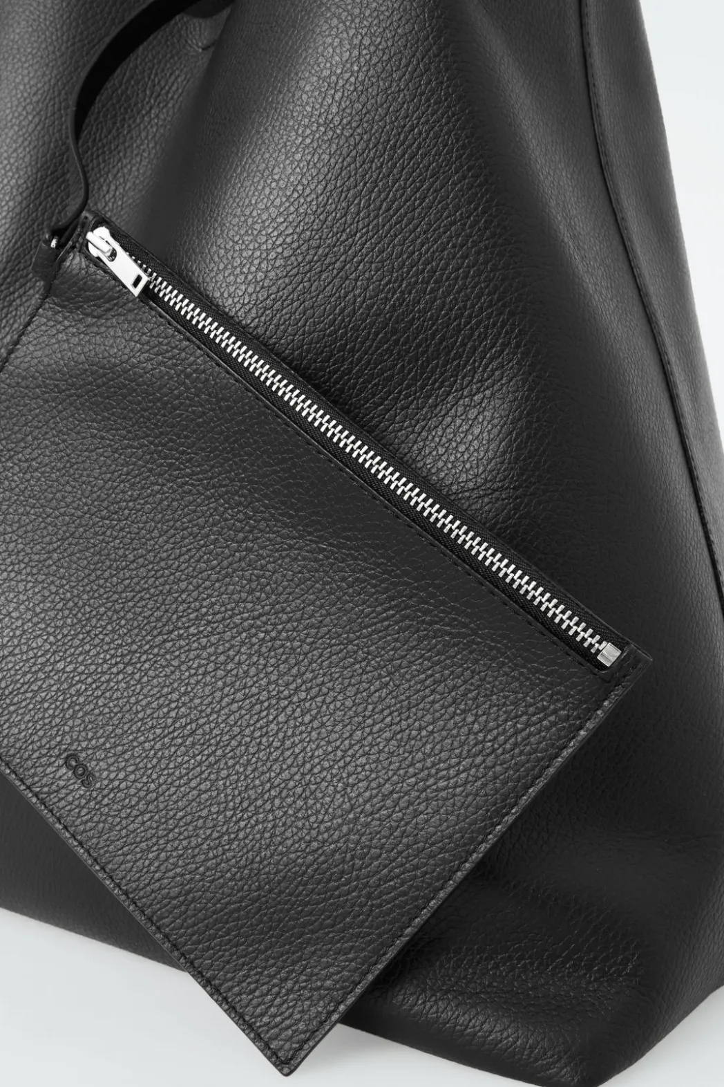 Best COS SERIF TOTE - LEATHER BLACK
