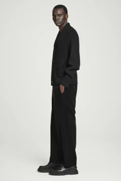 Outlet COS SHAWL-COLLAR CHUNKY MERINO WOOL CARDIGAN BLACK
