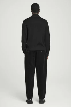 Outlet COS SHAWL-COLLAR CHUNKY MERINO WOOL CARDIGAN BLACK