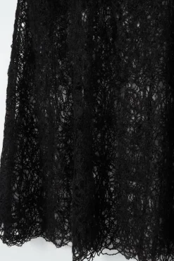Best COS SHEER EMBROIDERED MOHAIR SKIRT BLACK