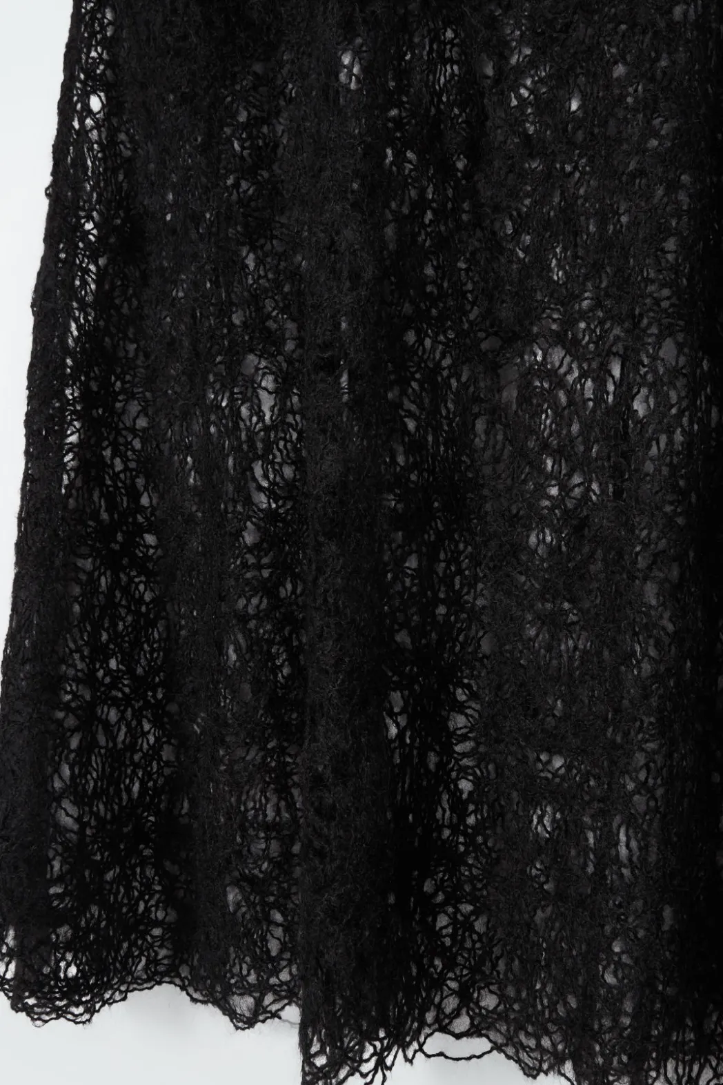 Best COS SHEER EMBROIDERED MOHAIR SKIRT BLACK