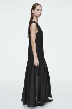 Hot COS SHEER MAXI DRESS BLACK