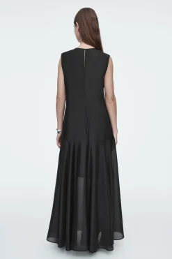 Hot COS SHEER MAXI DRESS BLACK
