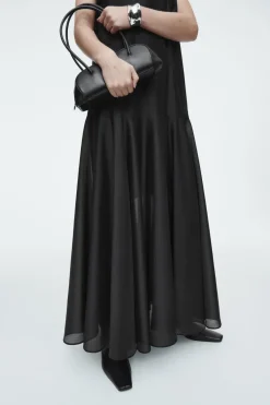 Hot COS SHEER MAXI DRESS BLACK