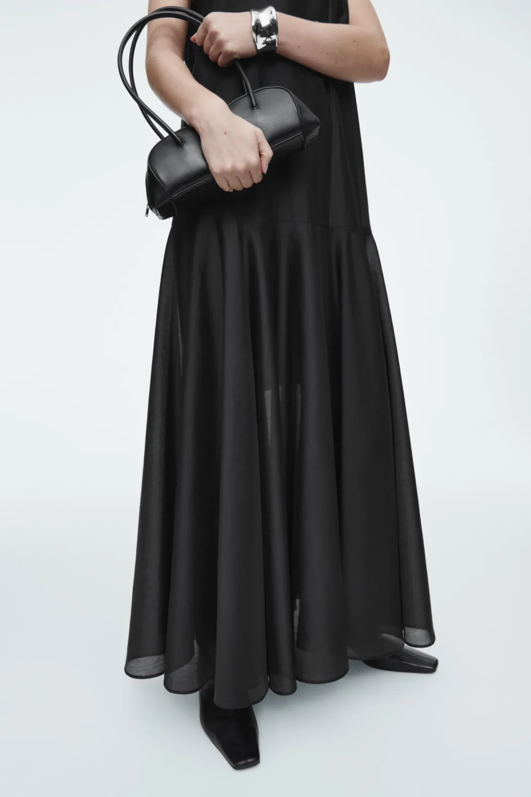 Hot COS SHEER MAXI DRESS BLACK