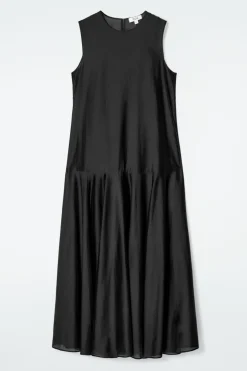 Hot COS SHEER MAXI DRESS BLACK