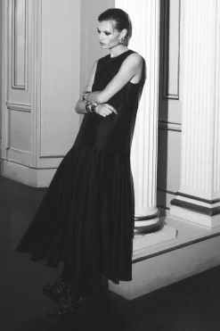 Hot COS SHEER MAXI DRESS BLACK