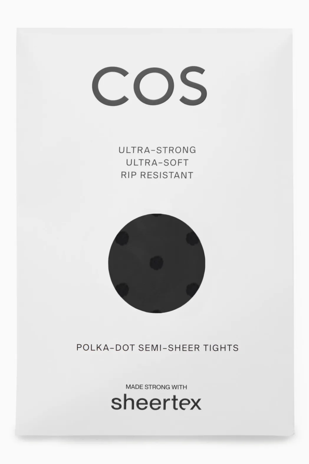 Clearance COS SHEERTEX SEMI-SHEER POLKA-DOT TIGHTS BLACK
