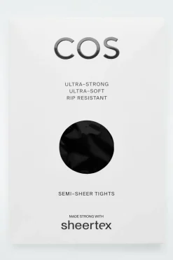 Discount COS SHEERTEX SEMI-SHEER TIGHTS BLACK