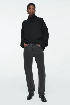 Hot COS SHIFT STRAIGHT-LEG JEANS FADED BLACK