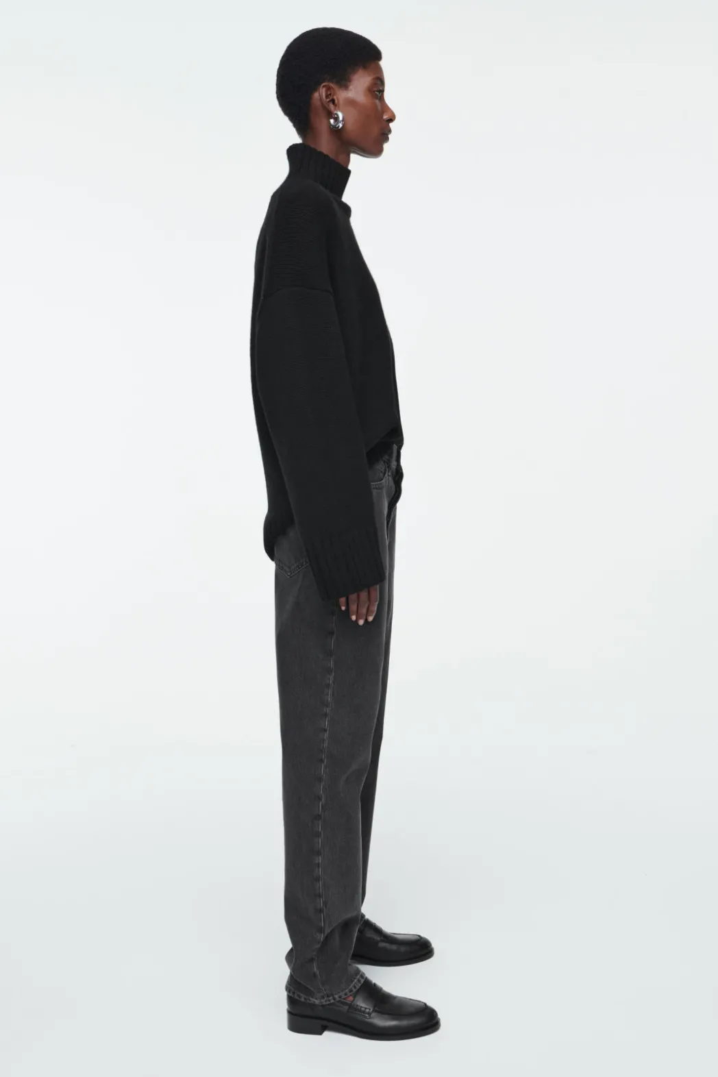 Hot COS SHIFT STRAIGHT-LEG JEANS FADED BLACK