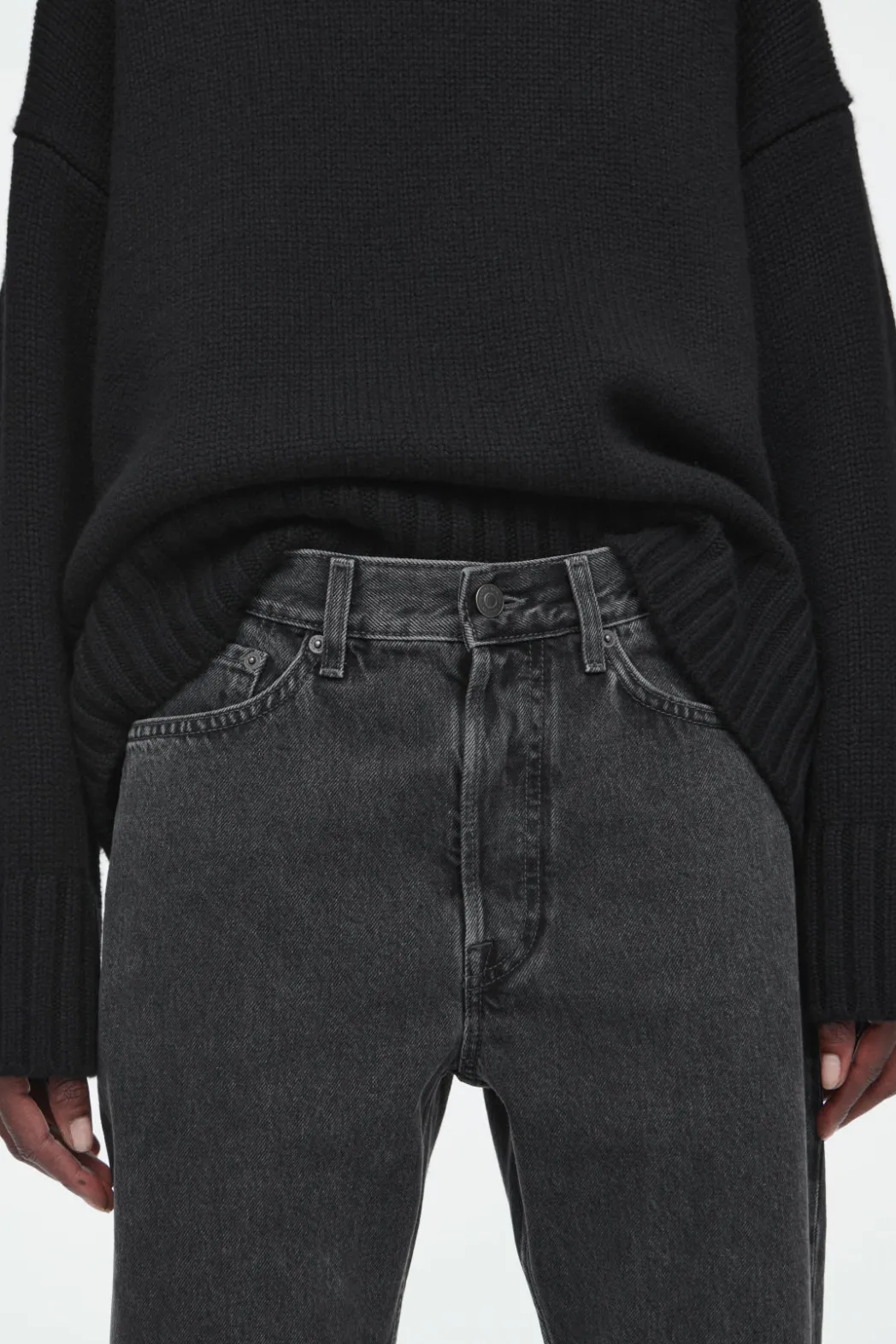Hot COS SHIFT STRAIGHT-LEG JEANS FADED BLACK