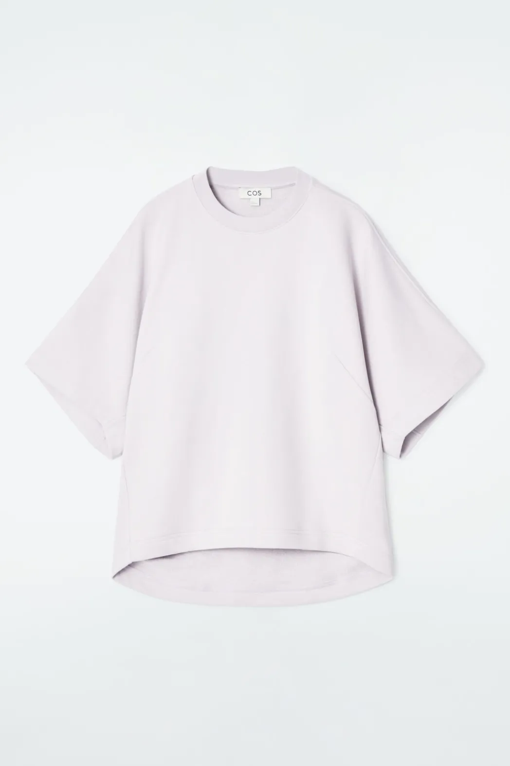 Discount COS SHORT-SLEEVED JERSEY SWEATSHIRT LILAC