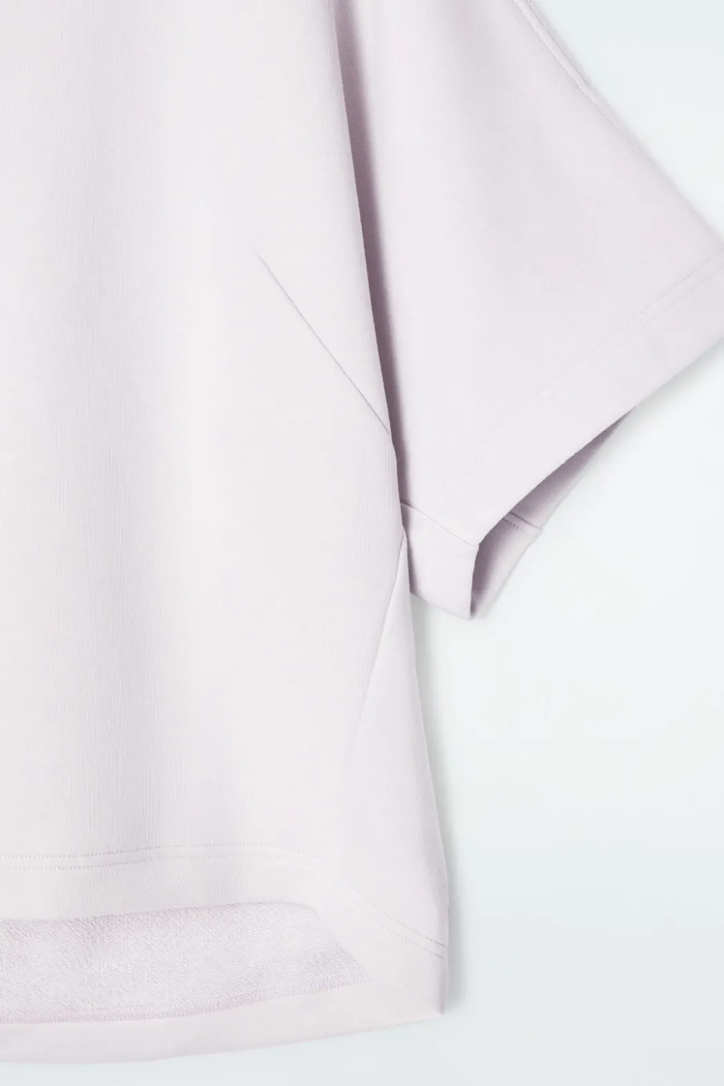 Discount COS SHORT-SLEEVED JERSEY SWEATSHIRT LILAC