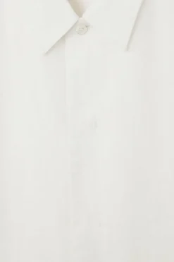 Outlet COS SHORT-SLEEVED LINEN SHIRT WHITE