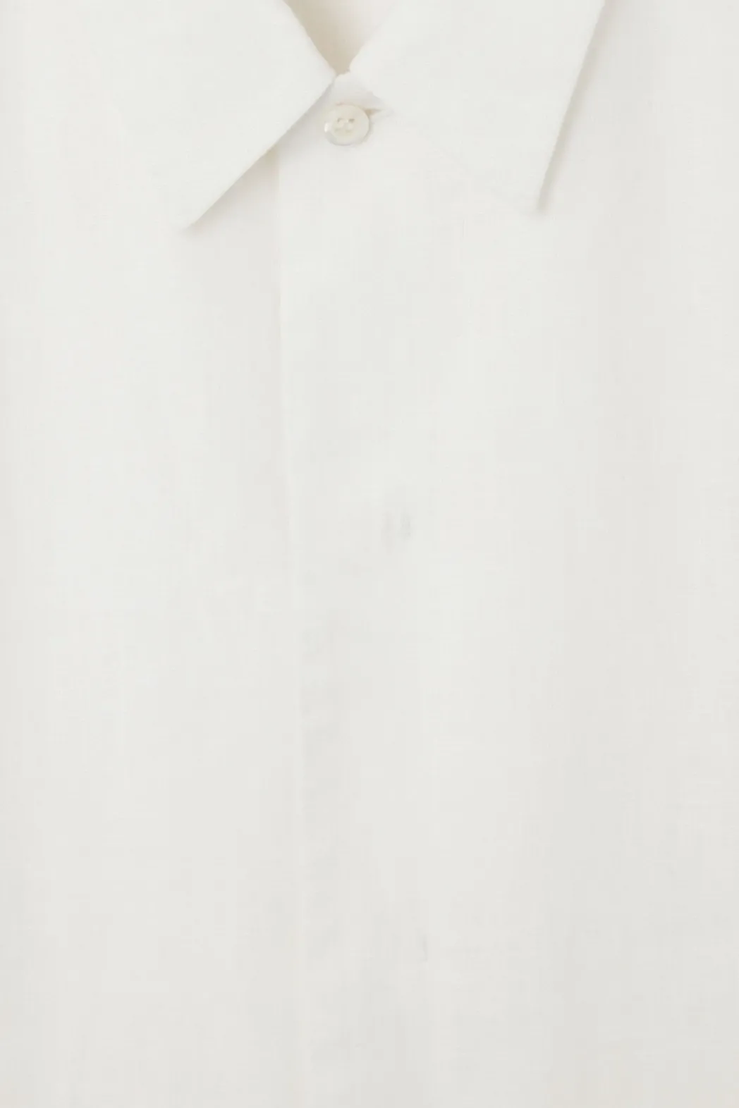 Outlet COS SHORT-SLEEVED LINEN SHIRT WHITE