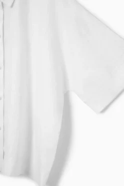 COS SHORT-SLEEVED LINEN SHIRT WHITE