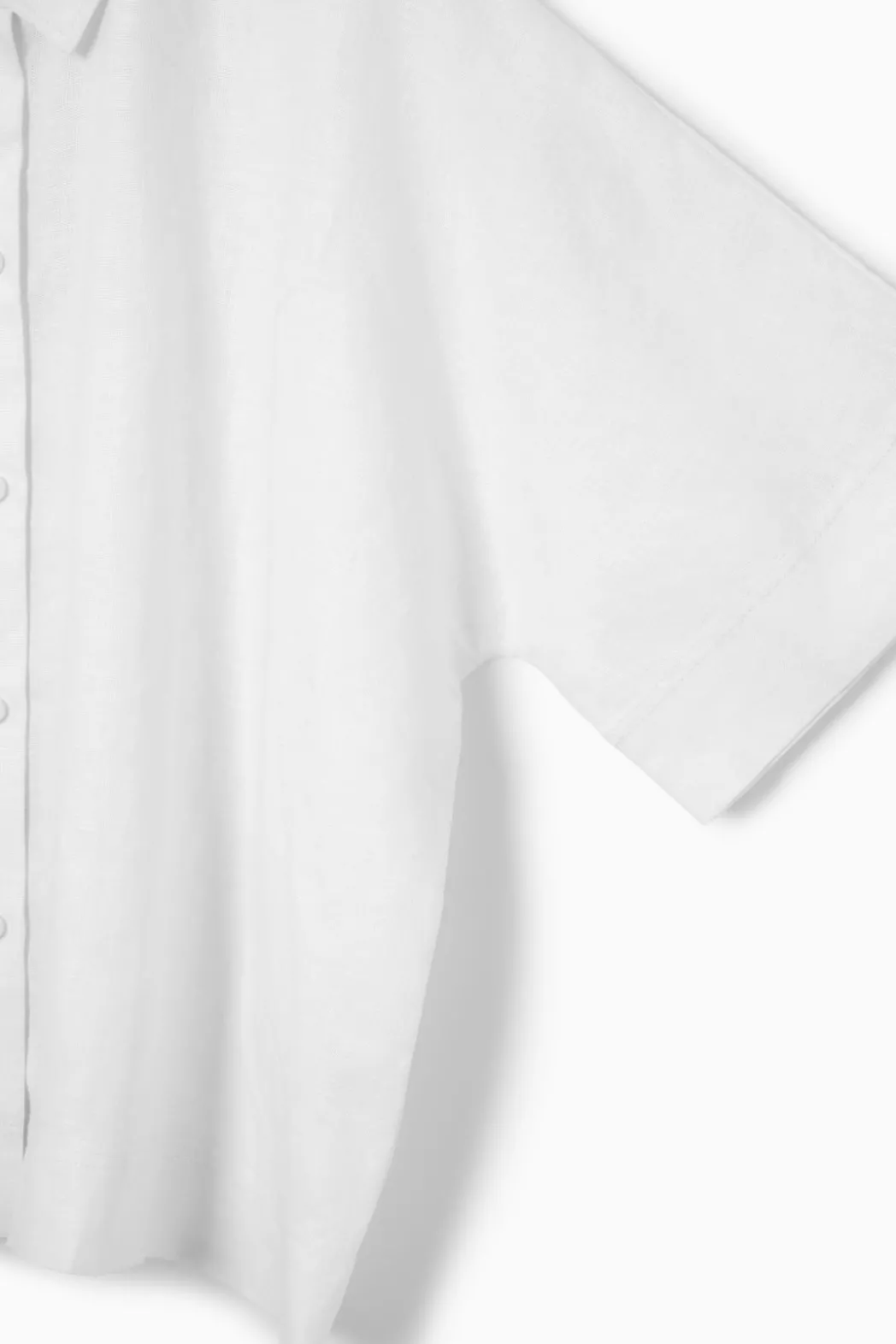 COS SHORT-SLEEVED LINEN SHIRT WHITE