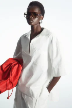 Sale COS SHORT-SLEEVED RESORT SHIRT WHITE