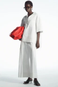 Sale COS SHORT-SLEEVED RESORT SHIRT WHITE