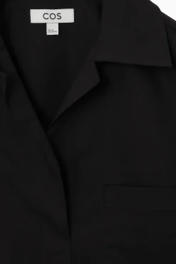 COS SHORT-SLEEVED RESORT SHIRT BLACK