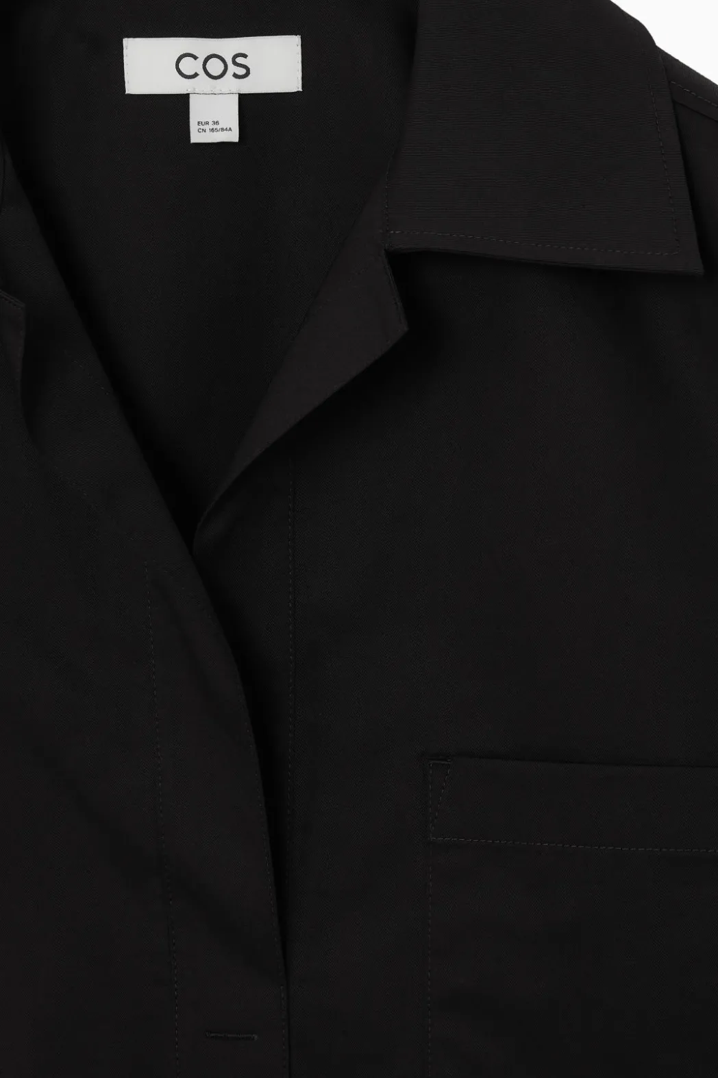 COS SHORT-SLEEVED RESORT SHIRT BLACK