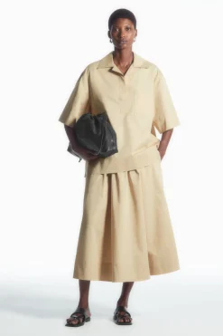 Best COS SHORT-SLEEVED RESORT SHIRT BEIGE