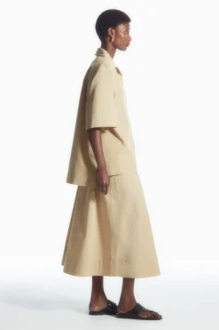 Best COS SHORT-SLEEVED RESORT SHIRT BEIGE