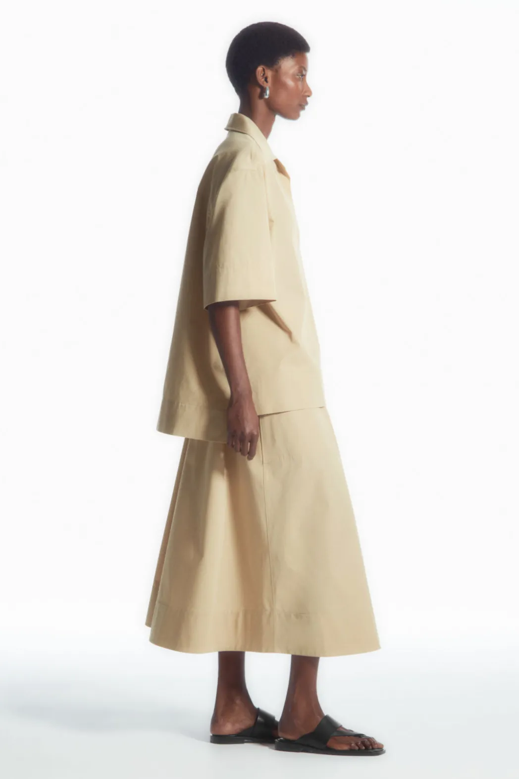 Best COS SHORT-SLEEVED RESORT SHIRT BEIGE