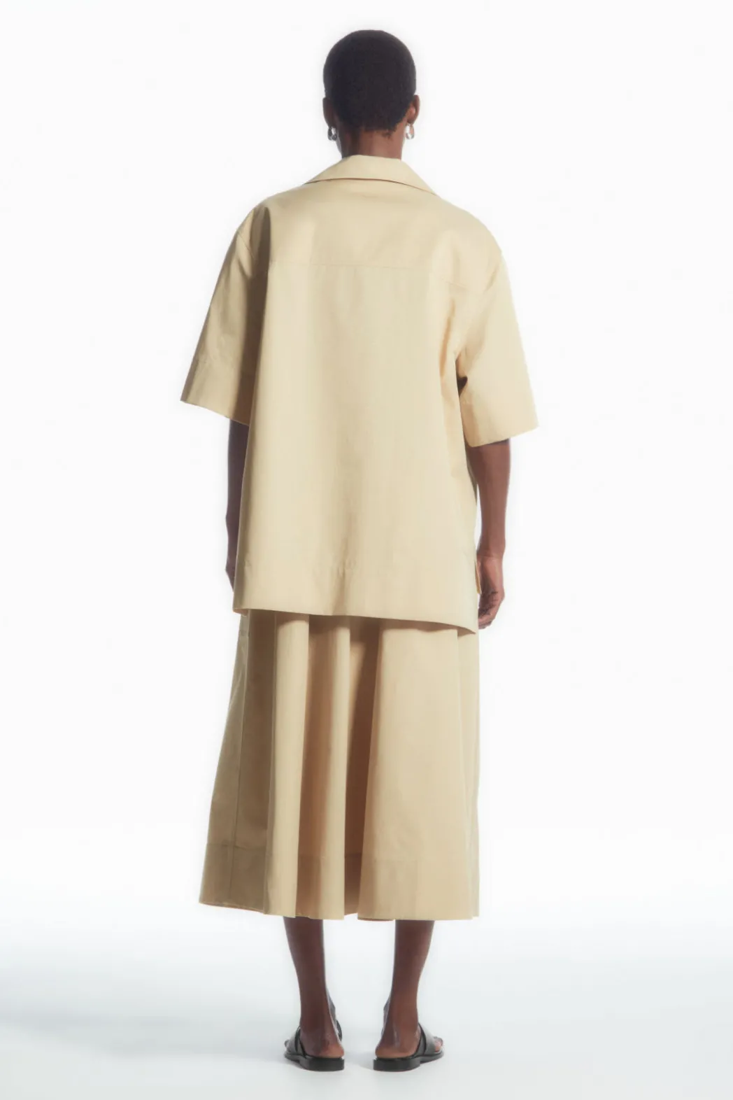 Best COS SHORT-SLEEVED RESORT SHIRT BEIGE