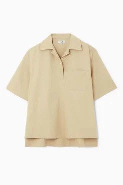 Best COS SHORT-SLEEVED RESORT SHIRT BEIGE