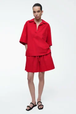 Best COS SHORT-SLEEVED RESORT SHIRT RED