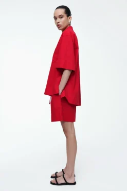 Best COS SHORT-SLEEVED RESORT SHIRT RED