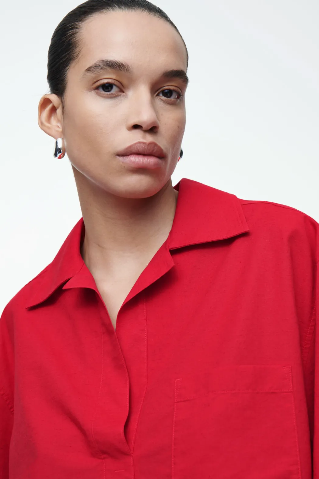 Best COS SHORT-SLEEVED RESORT SHIRT RED