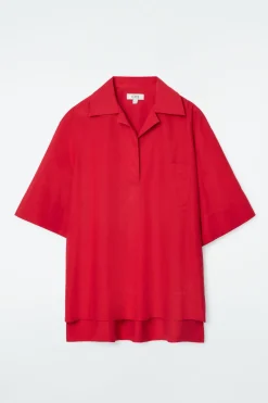 Best COS SHORT-SLEEVED RESORT SHIRT RED