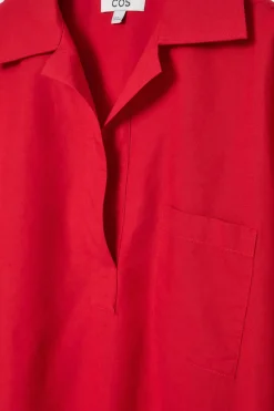 Best COS SHORT-SLEEVED RESORT SHIRT RED