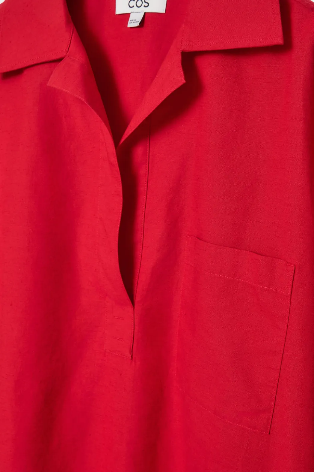 Best COS SHORT-SLEEVED RESORT SHIRT RED