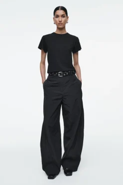 COS SHRUNKEN SLIM T-SHIRT BLACK